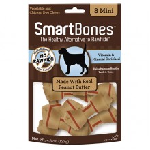 SMART BONES   迷你潔齒骨  2.5"  (花生醬味 8 支)